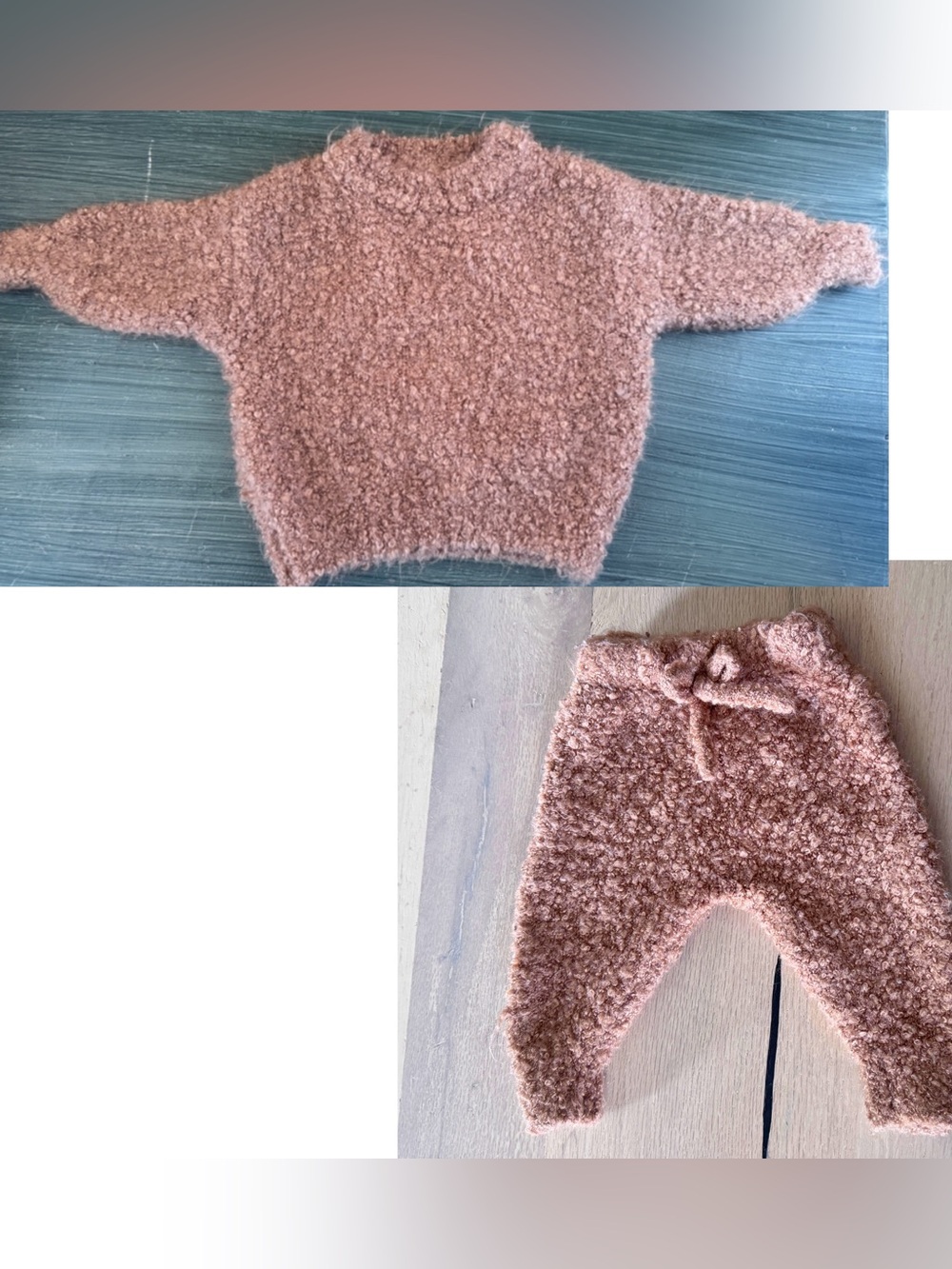 Rylee + Cru Dusty Rose Bouclé Cowl Sweater and Pants